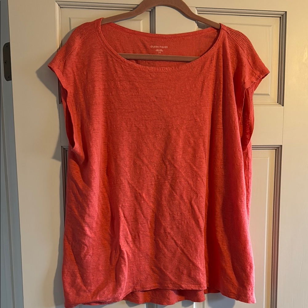 Eileen Fisher Women's Coral Cap Sleeve Top